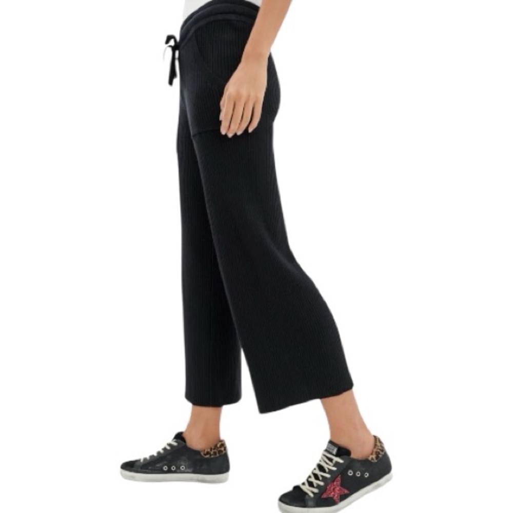 Splendid Georgie Ribbed Wide Leg Crop Sweater Pants NWT - Picture 9 of 16